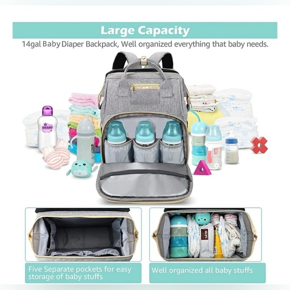 DERJUNSTAR MULTIFUNCTIONAL DIAPER BAG BACKPACK(AUTHENTIC) - Picture 3 of 8